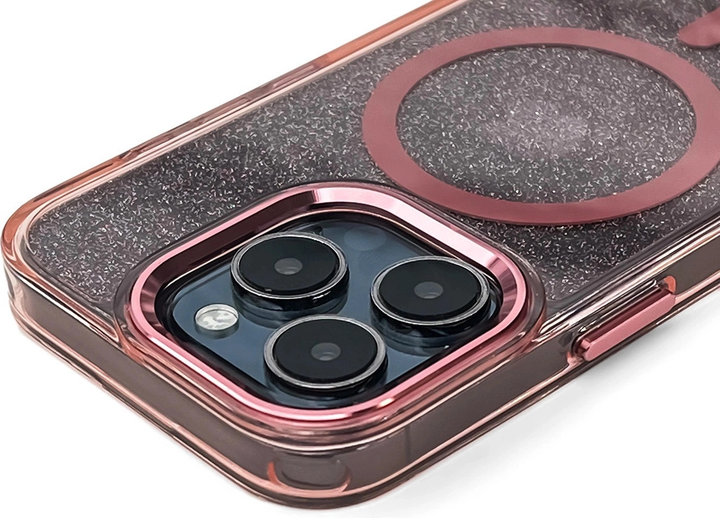 Etui plecki Hurtel Glitter Case MagSafe Compatible do Apple iPhone 17 Pink (5907769380402) - obraz 2