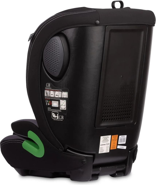 Fotelik samochodowy Caretero Vivo I-Size Isofix od 76 cm do 150 cm Grafitowy TERO-2050 (5903076321701) - obraz 3