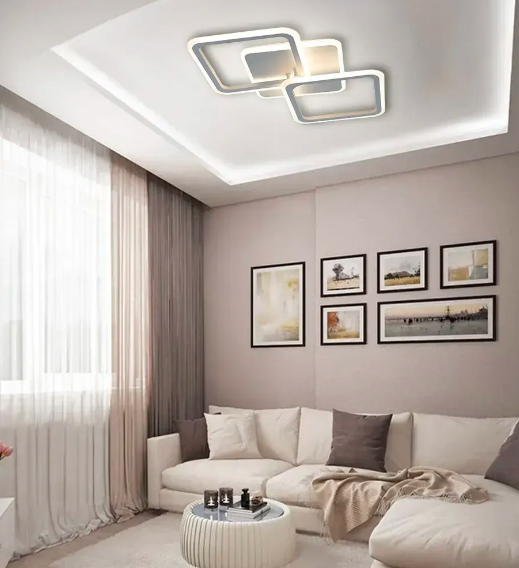 Светодиодная люстра Esllse MOKA 3S 62W 550x310x72мм белая - изображение 8