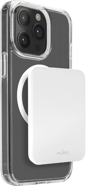Powerbank Puro Slim Power Mag 5000mAh 15W White (8018417466823) - obraz 1