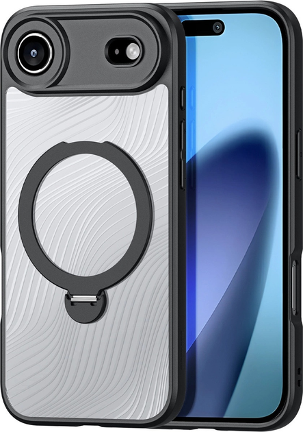 Панель Dux Ducis Aimo Mag Case with Magnetic Ring and Stand для Apple iPhone Air Black (6971824153354) - зображення 1
