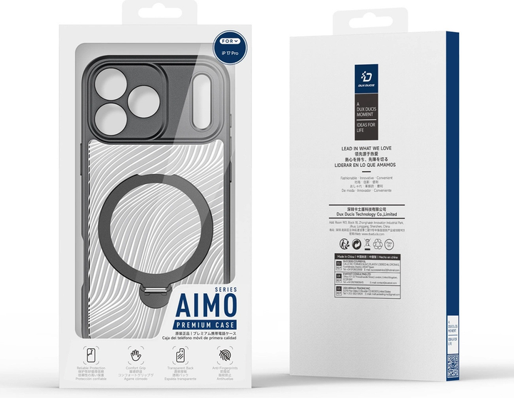 Панель Dux Ducis Aimo Mag Case with Magnetic Ring and Stand для Apple iPhone 17 Pro Black (6971824153361) - зображення 3