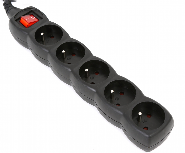 Listwa zasilająca Omega Listwa 3 m 5 gniazd Black (5907595411066) - obraz 2