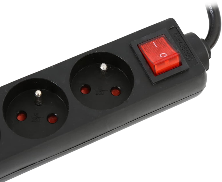 Listwa zasilająca Omega Listwa 5 m 5 gniazd Black (5907595411073) - obraz 2