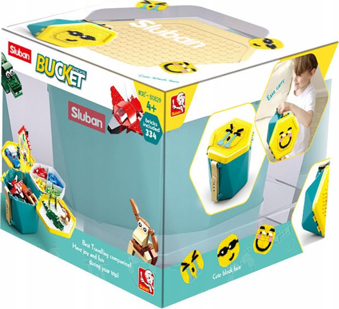 Zestaw klocków Sluban Bucket Bricks Wiadro z kostkami zielone (6938242956998) - obraz 3