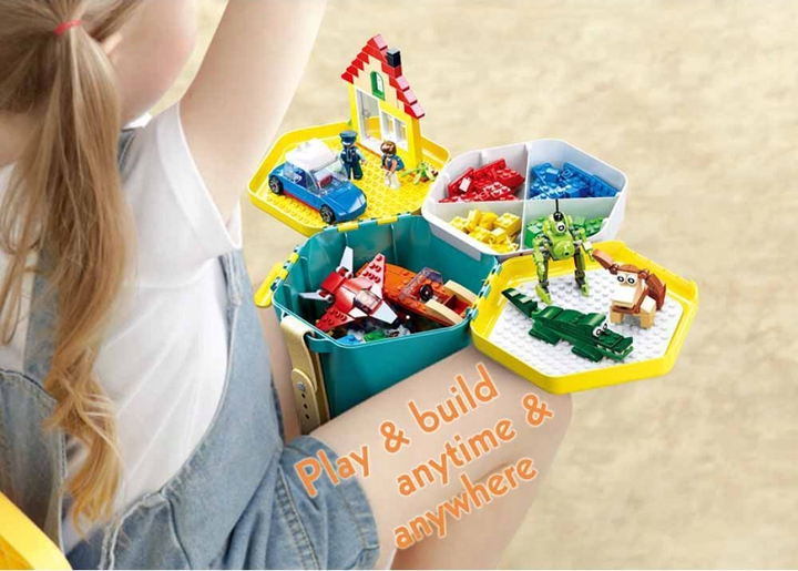 Zestaw klocków Sluban Bucket Bricks Wiadro z kostkami zielone (6938242956998) - obraz 4