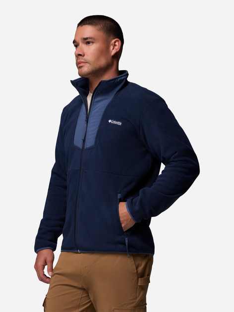 Толстовка на флісі на блискавці чоловіча Columbia Sequoia Grove Fz Fleece 2095891463 M Темно-синя (198711133237) - зображення 4