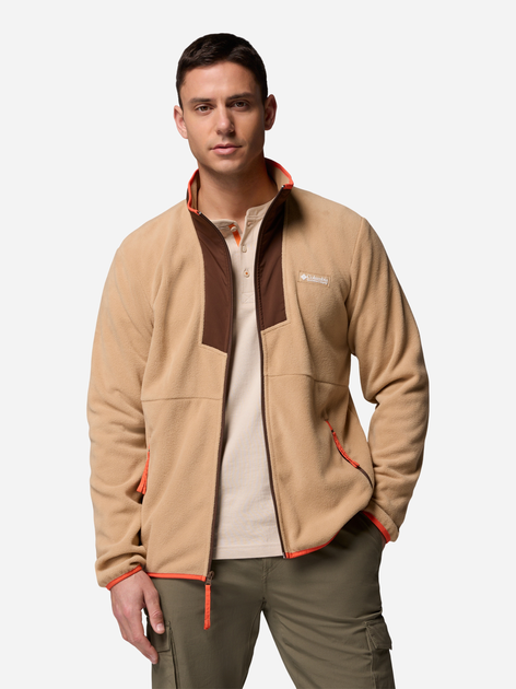 Толстовка на флісі на блискавці чоловіча Columbia Sequoia Grove Fz Fleece 2095891230 M Бежева (198711133336) - зображення 5