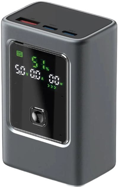 Powerbank SBS PD LCD 10000mAh 35W Grey (8018417499395) - obraz 1