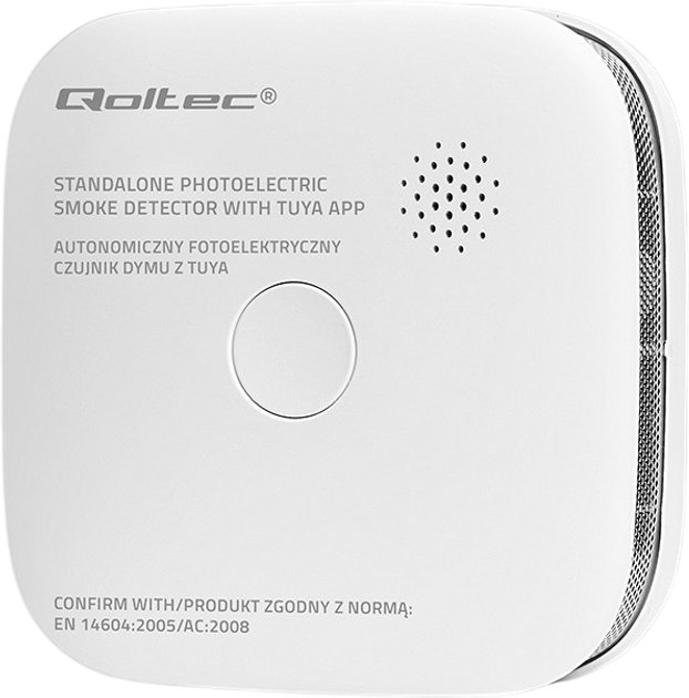 Датчик диму Qoltec з батареєю Tuya Wi-Fi 85 дБ LED (5901878525792) - зображення 3