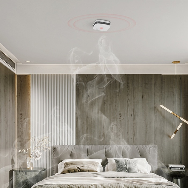 Датчик диму Qoltec з батареєю Tuya Wi-Fi 85 дБ LED (5901878525792) - зображення 9