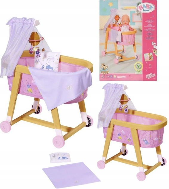 Kolyska lozeczko dla lalek Baby born Zapf Creation 829981 (4001167829981) (955555911388971) - Outlet - obraz 3