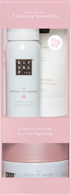 Zestaw Rituals The Ritual Of Sakura Trial Set Pianka pod prysznic 50 ml + Peeling do ciala 125 ml + Krem do ciala 70 ml (8719134185287) (955555911734570) - Outlet - obraz 2