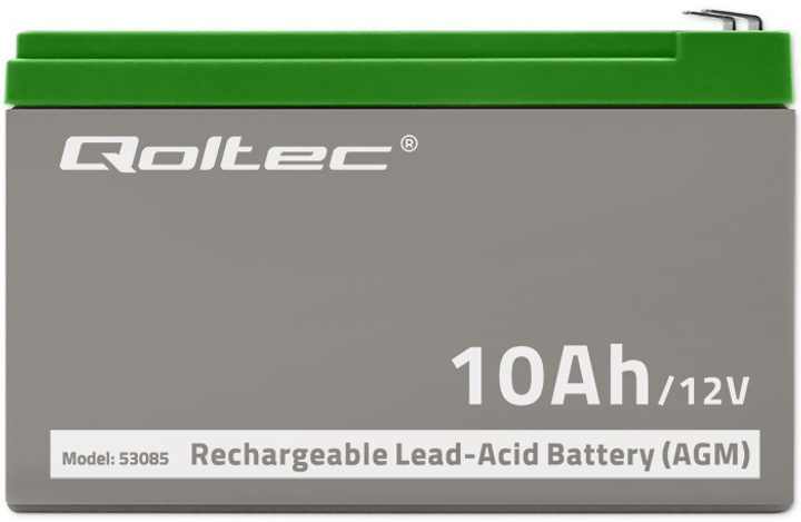 Akumulator Qoltec AGM 12 V 10 Ah (5901878530857) - obraz 1