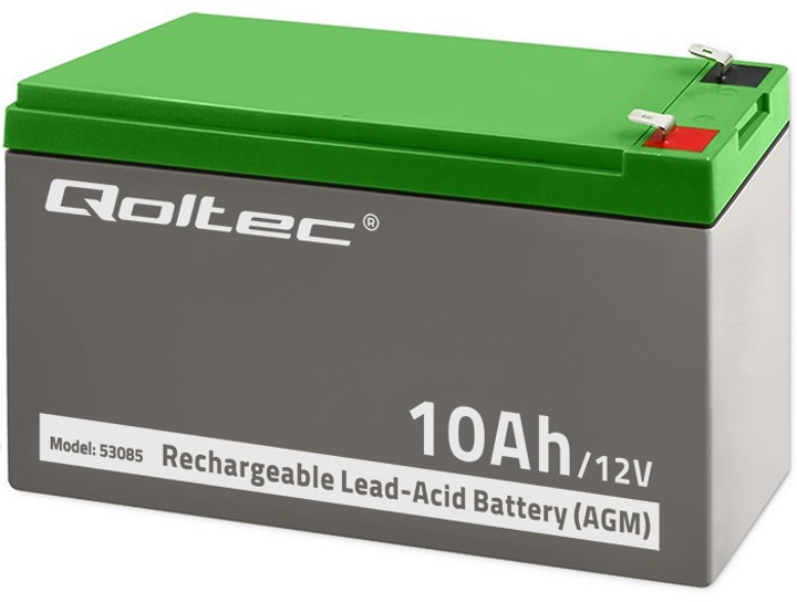 Akumulator Qoltec AGM 12 V 10 Ah (5901878530857) - obraz 3