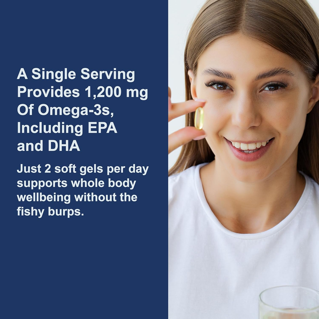 Омега-3, рыбий жир, Wild caught Super Omega-3 Gems, Carlson Labs, 1200 мг, 300 капсул (CAR-01523) - изображение 5