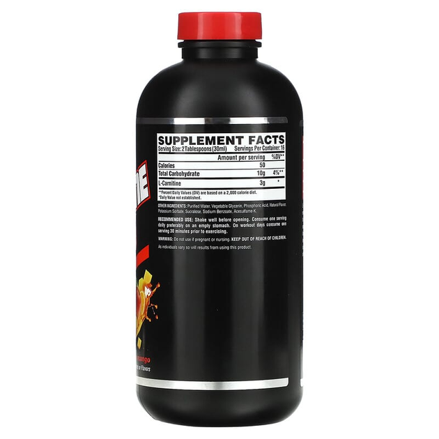 Nutrex Research, Black Series, Liquid Carnitine 3000, апельсин и манго, 480 мл (NRX-75525) - изображение 5