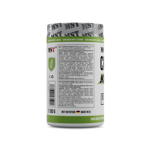 MST Nutrition, Креатин, Creatine Kick, (7 креатинов в 1), вкус зеленое яблоко, 500 г (MST-00299) - изображение 3