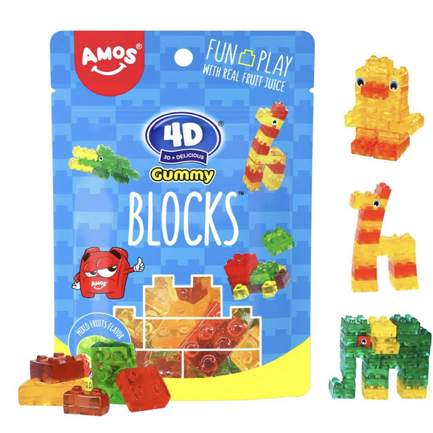 Желейные конфеты 4D Block Gummy в форме лего 72 г - Фото 1 Желейные конфеты 4D Block Gummy в форме лего 72 г - изображение 1