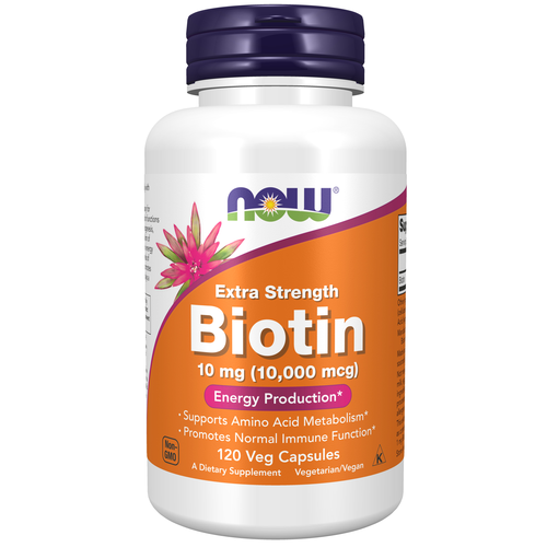 Біотин NOW Foods BIOTIN 10MG (10,000 mcg) 120 капс веган - Фото 1 Біотин NOW Foods BIOTIN 10MG (10,000 mcg) 120 капс веган - зображення 1