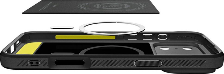 Etui plecki Spigen Rugged Armor MagSafe do Apple iPhone 17 Pro Matte Black (8800283314618) - obraz 7