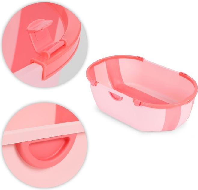 Wanienka dla dzieci EcoToys turystyczna składana Różowa (HA-B46-PK) - obraz 7