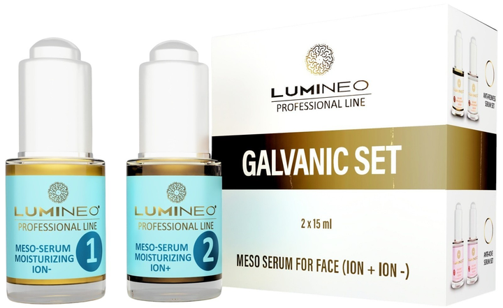 Набір сироваток для обличчя Lumineo Galvanic Meso зволожувальні 2 x 15 мл (5904726872659) - зображення 1