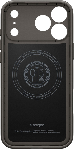Etui plecki Spigen Thin Fit MagSafe do Apple iPhone 17 Pro Max Gun Metal (8800283314083) - obraz 3