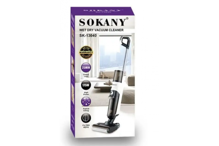 Вертикальный пылесос SOKANY SK-13040 аккумуляторный 175 Вт белый - Фото 4 Вертикальный пылесос SOKANY SK-13040 аккумуляторный 175 Вт белый - изображение 4
