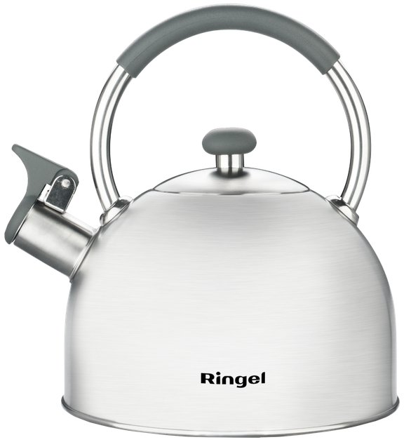 Чайник со свистком RINGEL Grey line 2.5л для всех видов плит (RG-1010) - Фото 2 Чайник со свистком RINGEL Grey line 2.5л для всех видов плит (RG-1010) - изображение 2