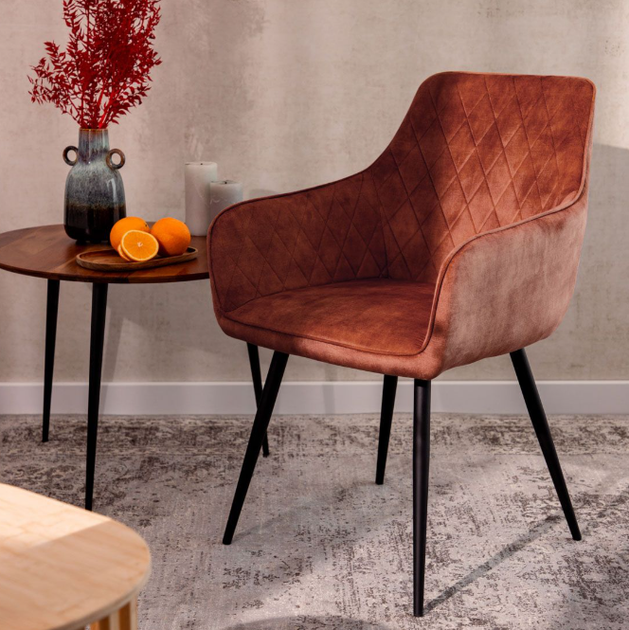 Krzesło do kuchni i salonu HOMLA 897639 SATORI 57 x 59 x 84 cm Ceglaste (5904183897639) - obraz 7