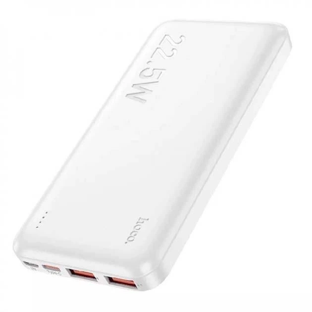 Power Bank HOCO J101 10000mAh 22.5W белый - Фото 1 Power Bank HOCO J101 10000mAh 22.5W белый - изображение 1