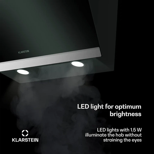Настенная вытяжка Klarstein FlashLine 60 Вытяжка для кухни 100 Вт 523,9 м³/ч - изображение 6
