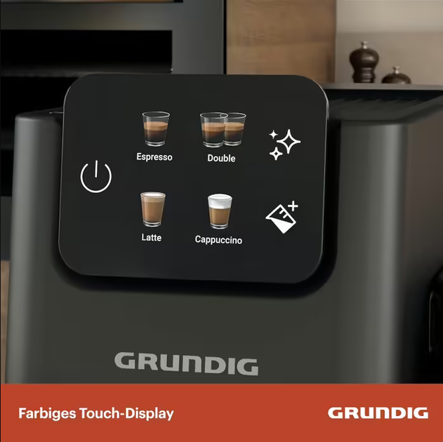 Еспресо-машина GRUNDIG KSM 6430 Кавомашина для дому 1628 Вт 20 бар 2-дозова - зображення 4