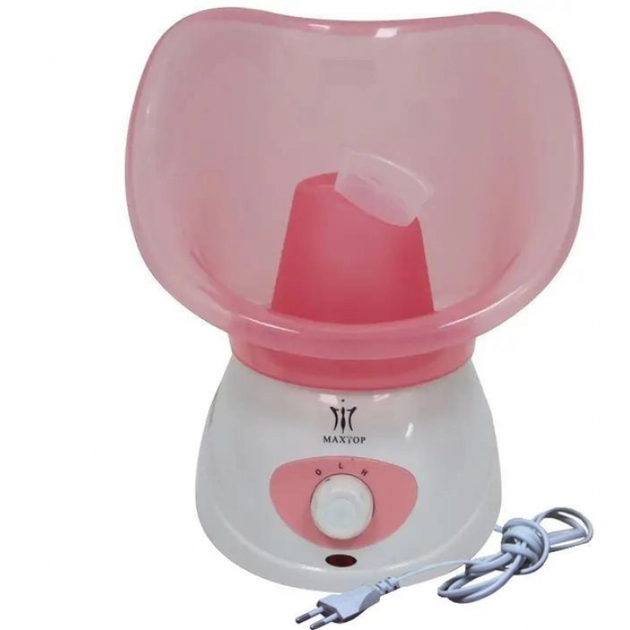 Паровая сауна для лица, ингалятор 2в1 Отпариватель лица Professional Facial Steamer MaxTop MP-129 100 Вт Розовый - изображение 2