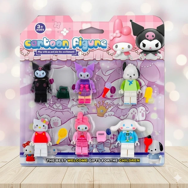 Набор фигурок лего Куроми Привет Китти Синнаморолл игрушки Kuromi