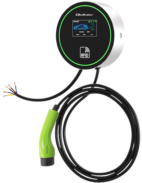 Stacja ładowania Qoltec EV 2 w 1 Type 2 5 m (5901878524320) - obraz 3