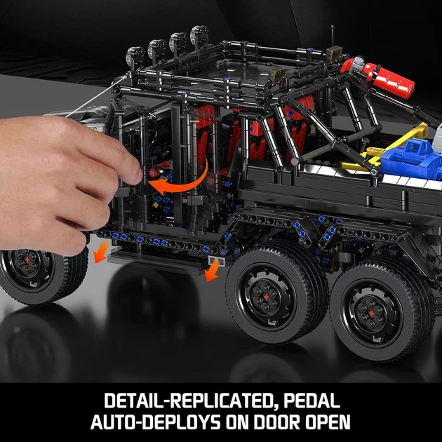 Конструктор MERCEDES-BENZ G63 AMG 6x6, 3300 деталей, 1:8, коллекционная модель (RAEL LE-J901 Black) - изображение 4