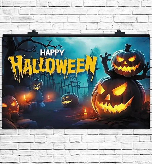 Праздничный плакат "Halloween" размер - 75х120 см. + тубус - Фото 1 Праздничный плакат "Halloween" размер - 75х120 см. + тубус - изображение 1