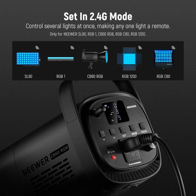 Профессиональный студийный видеосвет NEEWER CB60 RGB 70W LED Video