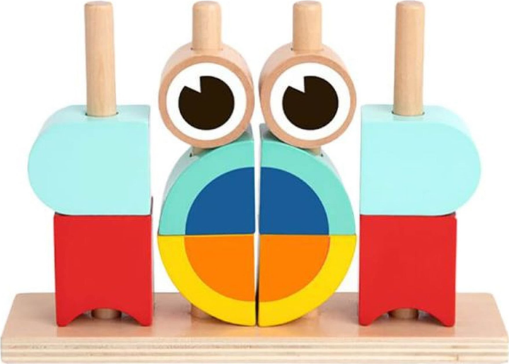 Klocki drewniane Tooky Toy 3D Krab (6972633372127) - obraz 4