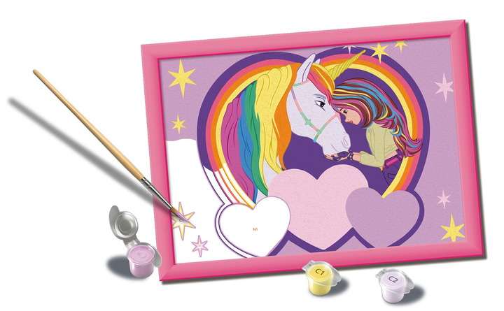 Malowanie po numerach Ravensburger Creart dla dzieci: Unicorn Academy 18 x 24 cm (4005556258925) - obraz 4
