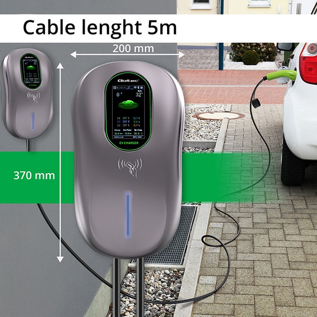Stacja ładowania Qoltec EV 2 w 1 Type 2 Hotel system 5 m (5901878524313) - obraz 4