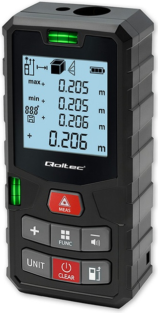 Лазерний далекомір Qoltec 50687 LCD 120m (5901878506876) - зображення 3