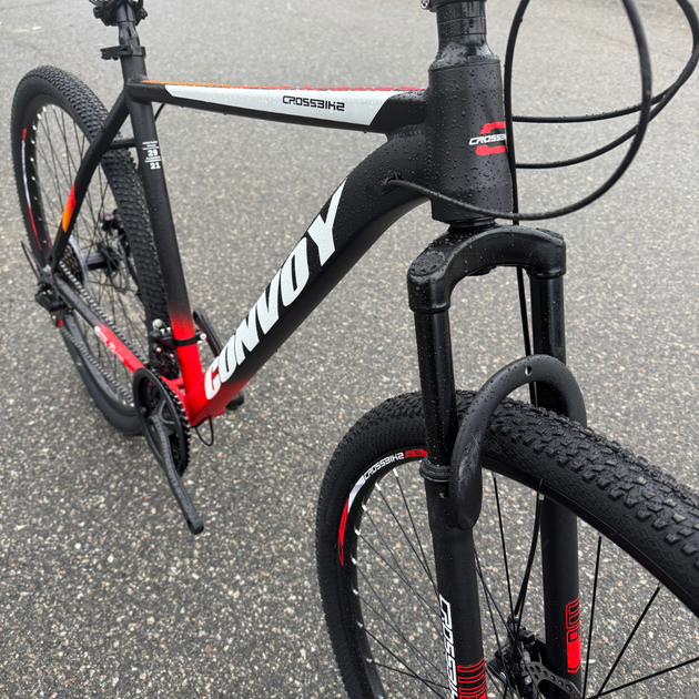 Велосипед CrossBike 29" Convoy 2025 Рама 21" black-red - изображение 2
