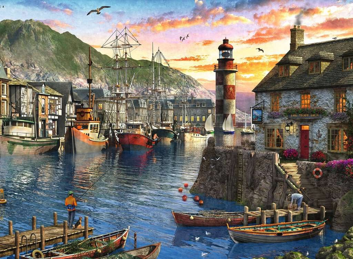 Puzzle Ravensburger Poranek w porcie 500 elementów 12000212 (4005555002123) - obraz 2