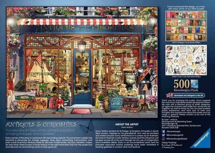 Пазл Ravensburger Антикваріат та інші речі 500 елементів 12000522 (4005555005223) - зображення 3