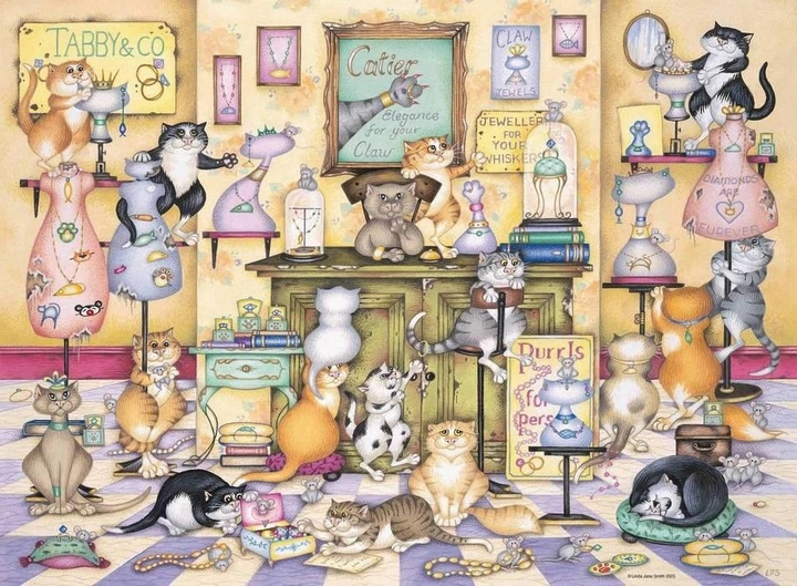 Пазл Ravensburger Crazy Cats 500 елементів 12001451 (4005555014515) - зображення 2