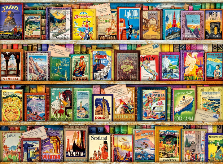 Пазл Ravensburger Vintage Travel Guides 500 елементів 12000508 (4005555005087) - зображення 2