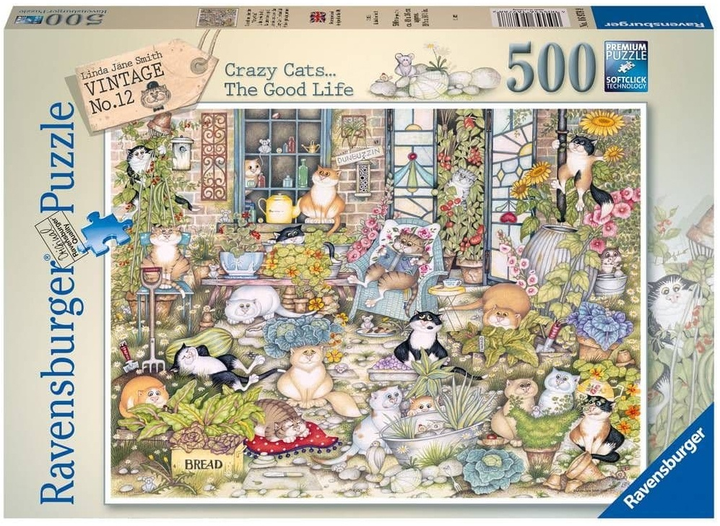 Пазл Ravensburger Котячий вечір 500 елементів 12000591 (4005555005919) - зображення 1